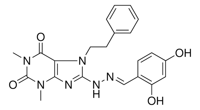 2,4-DIHYDROXYBENZALDEHYDE [1,3-DIMETHYL-2,6-DIOXO-7-(2-PHENYLETHYL)-2,3,6,7-TETRAHYDRO-1H-PURIN-8-YL]HYDRAZONE AldrichCPR