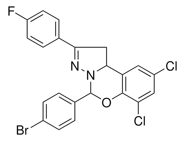 5-(4-BROMOPHENYL)-7,9-DICHLORO-2-(4-FLUOROPHENYL)-1,10B-DIHYDROPYRAZOLO[1,5-C][1,3]BENZOXAZINE AldrichCPR