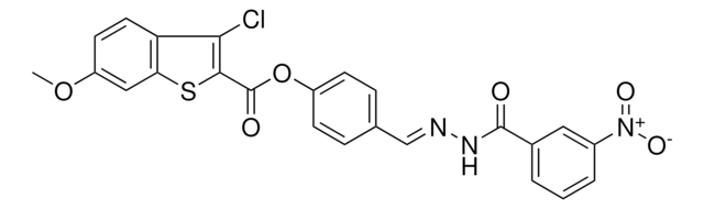 4-{(E)-[2-(3-NITROBENZOYL)HYDRAZONO]METHYL}PHENYL 3-CHLORO-6-METHOXY-1-BENZOTHIOPHENE-2-CARBOXYLATE AldrichCPR