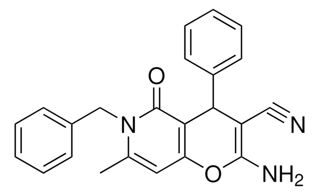 2-AMINO-6-BENZYL-7-METHYL-5-OXO-4-PHENYL-5,6-DIHYDRO-4H-PYRANO[3,2-C]PYRIDINE-3-CARBONITRILE AldrichCPR