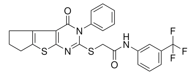 2-[(4-OXO-3-PHENYL-3,5,6,7-TETRAHYDRO-4H-CYCLOPENTA[4,5]THIENO[2,3-D]PYRIMIDIN-2-YL)SULFANYL]-N-[3-(TRIFLUOROMETHYL)PHENYL]ACETAMIDE AldrichCPR