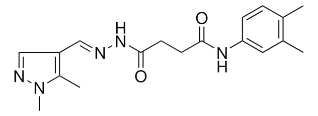 N-(3,4-DIMETHYLPHENYL)-4-{(2E)-2-[(1,5-DIMETHYL-1H-PYRAZOL-4-YL)METHYLENE]HYDRAZINO}-4-OXOBUTANAMIDE AldrichCPR