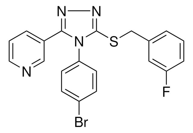 3-(4-(4-BROMOPHENYL)-5-((3-FLUOROBENZYL)THIO)-4H-1,2,4-TRIAZOL-3-YL)PYRIDINE AldrichCPR