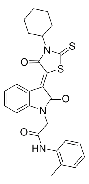 2-[(3Z)-3-(3-CYCLOHEXYL-4-OXO-2-THIOXO-1,3-THIAZOLIDIN-5-YLIDENE)-2-OXO-2,3-DIHYDRO-1H-INDOL-1-YL]-N-(2-METHYLPHENYL)ACETAMIDE AldrichCPR