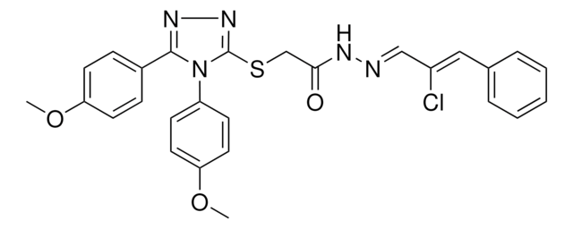 2-{[4,5-BIS(4-METHOXYPHENYL)-4H-1,2,4-TRIAZOL-3-YL]SULFANYL}-N'-[(E,2Z)-2-CHLORO-3-PHENYL-2-PROPENYLIDENE]ACETOHYDRAZIDE AldrichCPR