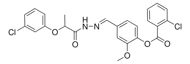 4-((E)-{[2-(3-CHLOROPHENOXY)PROPANOYL]HYDRAZONO}METHYL)-2-METHOXYPHENYL 2-CHLOROBENZOATE AldrichCPR