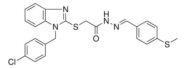 2-{[1-(4-CHLOROBENZYL)-1H-BENZIMIDAZOL-2-YL]SULFANYL}-N'-{(E)-[4-(METHYLSULFANYL)PHENYL]METHYLIDENE}ACETOHYDRAZIDE AldrichCPR