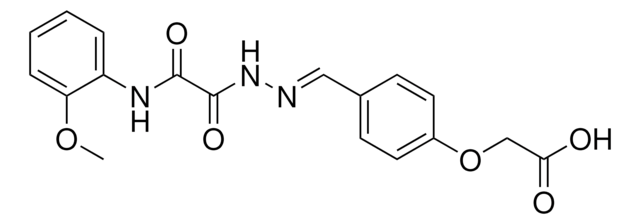 (4-(2-((2-METHOXYANILINO)(OXO)ACETYL)CARBOHYDRAZONOYL)PHENOXY)ACETIC ACID AldrichCPR