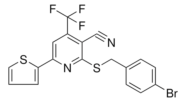 2-((4-BROMOBENZYL)THIO)-6-(2-THIENYL)-4-(TRIFLUOROMETHYL)NICOTINONITRILE AldrichCPR