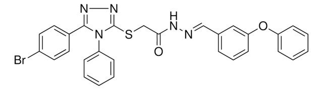 2-{[5-(4-BROMOPHENYL)-4-PHENYL-4H-1,2,4-TRIAZOL-3-YL]SULFANYL}-N'-[(E)-(3-PHENOXYPHENYL)METHYLIDENE]ACETOHYDRAZIDE AldrichCPR