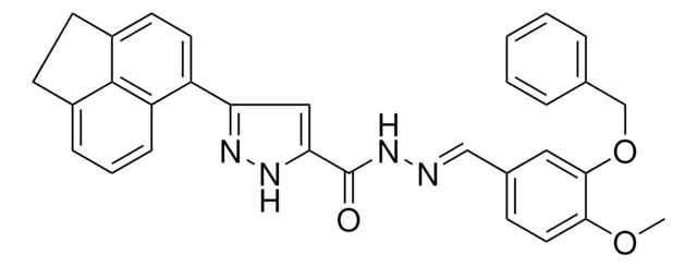 N'-{(E)-[3-(BENZYLOXY)-4-METHOXYPHENYL]METHYLIDENE}-3-(1,2-DIHYDRO-5-ACENAPHTHYLENYL)-1H-PYRAZOLE-5-CARBOHYDRAZIDE AldrichCPR