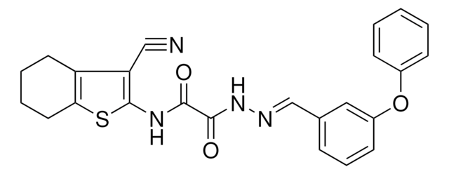 N-(3-CYANO-4,5,6,7-TETRAHYDRO-1-BENZOTHIEN-2-YL)-2-OXO-2-[(2E)-2-(3-PHENOXYBENZYLIDENE)HYDRAZINO]ACETAMIDE AldrichCPR