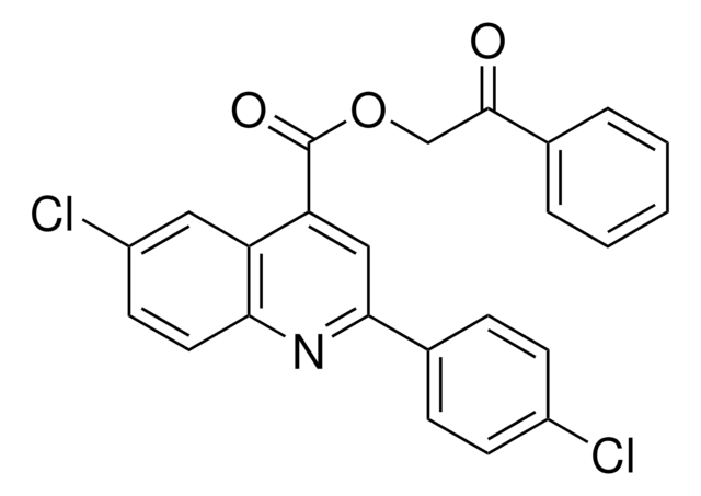 2-OXO-2-PHENYLETHYL 6-CHLORO-2-(4-CHLOROPHENYL)-4-QUINOLINECARBOXYLATE AldrichCPR