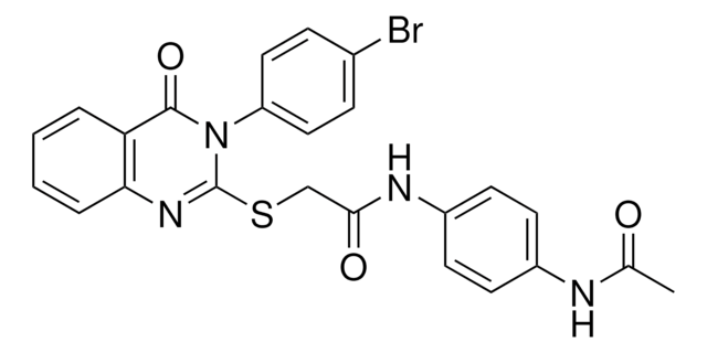 N-[4-(ACETYLAMINO)PHENYL]-2-{[3-(4-BROMOPHENYL)-4-OXO-3,4-DIHYDRO-2-QUINAZOLINYL]SULFANYL}ACETAMIDE AldrichCPR