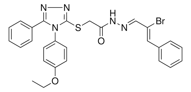 N'-[(E,2Z)-2-BROMO-3-PHENYL-2-PROPENYLIDENE]-2-{[4-(4-ETHOXYPHENYL)-5-PHENYL-4H-1,2,4-TRIAZOL-3-YL]SULFANYL}ACETOHYDRAZIDE AldrichCPR