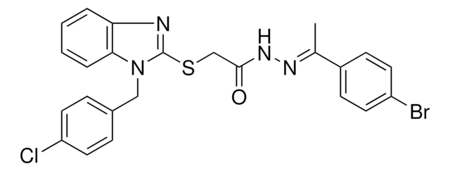 N'-[(E)-1-(4-BROMOPHENYL)ETHYLIDENE]-2-{[1-(4-CHLOROBENZYL)-1H-BENZIMIDAZOL-2-YL]SULFANYL}ACETOHYDRAZIDE AldrichCPR