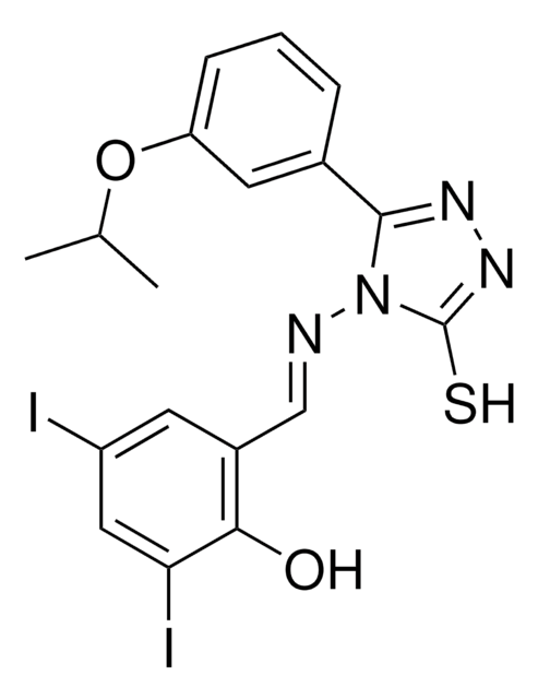 2,4-DIIODO-6-((E)-{[3-(3-ISOPROPOXYPHENYL)-5-SULFANYL-4H-1,2,4-TRIAZOL-4-YL]IMINO}METHYL)PHENOL AldrichCPR