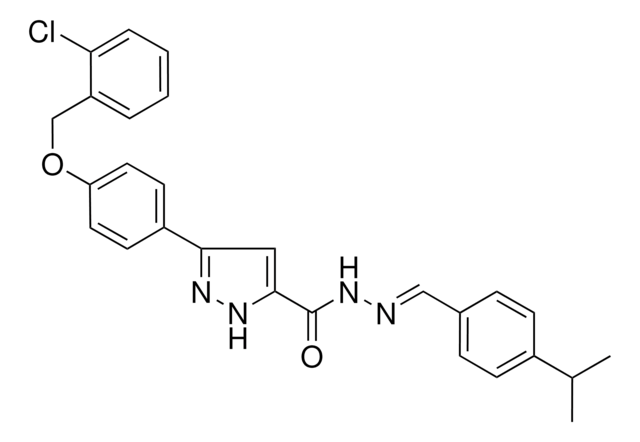 3-{4-[(2-CHLOROBENZYL)OXY]PHENYL}-N'-[(E)-(4-ISOPROPYLPHENYL)METHYLIDENE]-1H-PYRAZOLE-5-CARBOHYDRAZIDE AldrichCPR