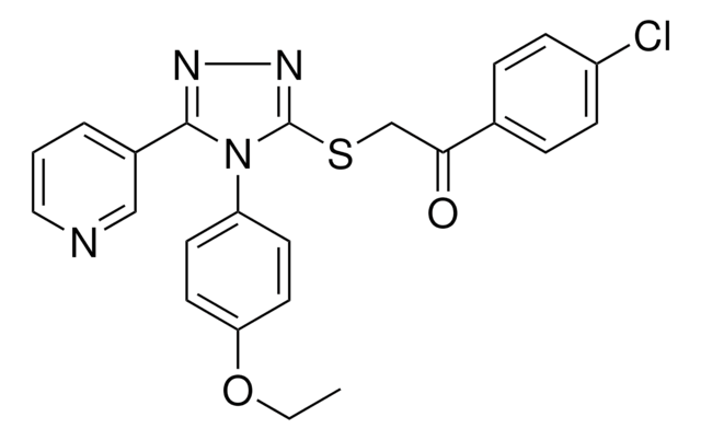 1-(4-CHLOROPHENYL)-2-{[4-(4-ETHOXYPHENYL)-5-(3-PYRIDINYL)-4H-1,2,4-TRIAZOL-3-YL]SULFANYL}ETHANONE AldrichCPR