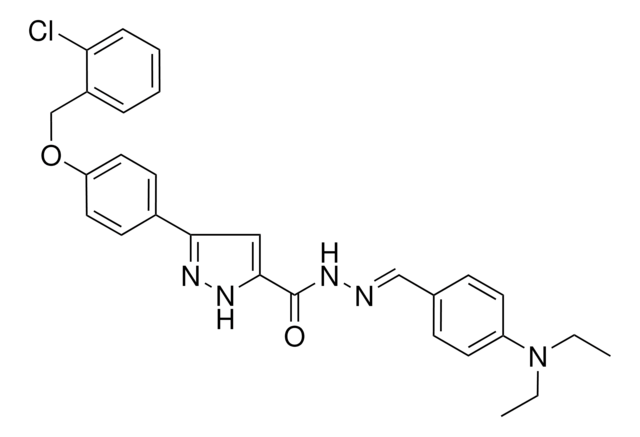 3-{4-[(2-CHLOROBENZYL)OXY]PHENYL}-N'-{(E)-[4-(DIETHYLAMINO)PHENYL]METHYLIDENE}-1H-PYRAZOLE-5-CARBOHYDRAZIDE AldrichCPR