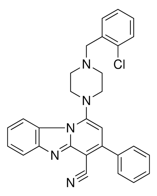 1-(4-(2-CL-BENZYL)-1-PIPERAZINYL)-3-PH-PYRIDO(1,2-A)BENZIMIDAZOLE-4-CARBONITRILE AldrichCPR