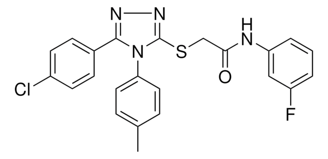 2-{[5-(4-CHLOROPHENYL)-4-(4-METHYLPHENYL)-4H-1,2,4-TRIAZOL-3-YL]SULFANYL}-N-(3-FLUOROPHENYL)ACETAMIDE AldrichCPR