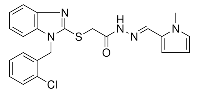 2-{[1-(2-CHLOROBENZYL)-1H-BENZIMIDAZOL-2-YL]SULFANYL}-N'-[(E)-(1-METHYL-1H-PYRROL-2-YL)METHYLIDENE]ACETOHYDRAZIDE AldrichCPR