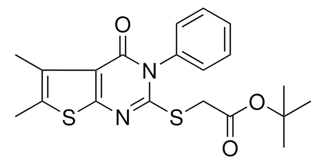 TERT-BUTYL [(5,6-DIMETHYL-4-OXO-3-PHENYL-3,4-DIHYDROTHIENO[2,3-D]PYRIMIDIN-2-YL)SULFANYL]ACETATE AldrichCPR