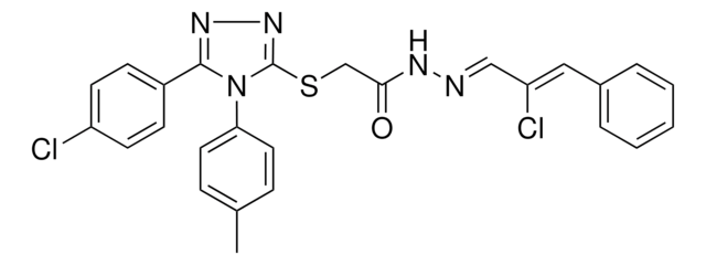 2-{[5-(4-CHLOROPHENYL)-4-(4-METHYLPHENYL)-4H-1,2,4-TRIAZOL-3-YL]SULFANYL}-N'-[(E,2Z)-2-CHLORO-3-PHENYL-2-PROPENYLIDENE]ACETOHYDRAZIDE AldrichCPR