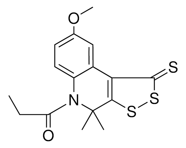 8-METHOXY-4,4-DIMETHYL-5-PROPIONYL-4,5-DIHYDRO-1H-[1,2]DITHIOLO[3,4-C]QUINOLINE-1-THIONE AldrichCPR