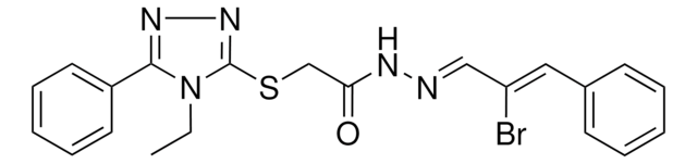 N'-[(E,2Z)-2-BROMO-3-PHENYL-2-PROPENYLIDENE]-2-[(4-ETHYL-5-PHENYL-4H-1,2,4-TRIAZOL-3-YL)SULFANYL]ACETOHYDRAZIDE AldrichCPR