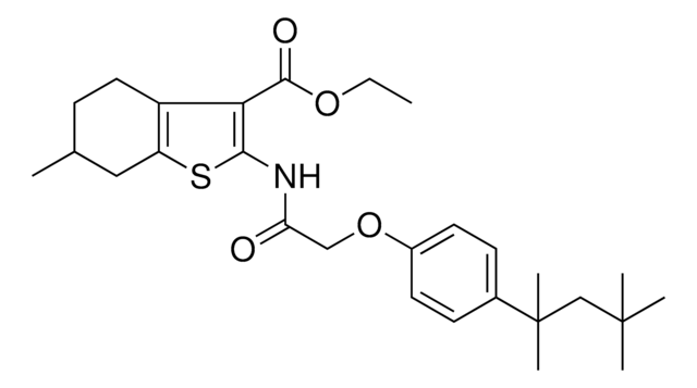 ETHYL 6-METHYL-2-({[4-(1,1,3,3-TETRAMETHYLBUTYL)PHENOXY]ACETYL}AMINO)-4,5,6,7-TETRAHYDRO-1-BENZOTHIOPHENE-3-CARBOXYLATE AldrichCPR