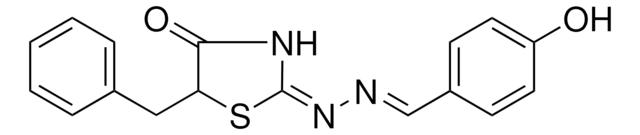 4-HYDROXYBENZALDEHYDE (5-BENZYL-4-OXO-1,3-THIAZOLIDIN-2-YLIDENE)HYDRAZONE AldrichCPR