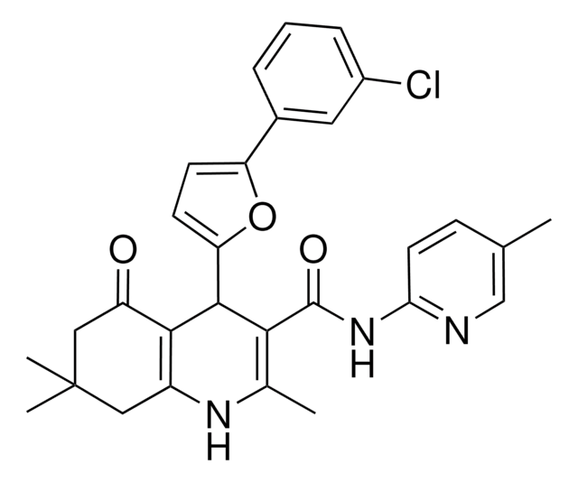 4-[5-(3-CHLOROPHENYL)-2-FURYL]-2,7,7-TRIMETHYL-N-(5-METHYL-2-PYRIDINYL)-5-OXO-1,4,5,6,7,8-HEXAHYDRO-3-QUINOLINECARBOXAMIDE AldrichCPR