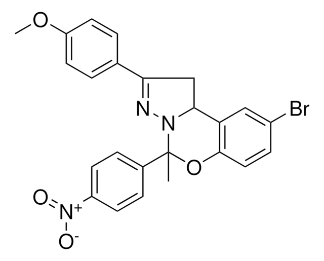 4-[9-BROMO-5-METHYL-5-(4-NITROPHENYL)-1,10B-DIHYDROPYRAZOLO[1,5-C][1,3]BENZOXAZIN-2-YL]PHENYL METHYL ETHER AldrichCPR