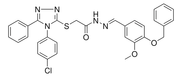 N'-{(E)-[4-(BENZYLOXY)-3-METHOXYPHENYL]METHYLIDENE}-2-{[4-(4-CHLOROPHENYL)-5-PHENYL-4H-1,2,4-TRIAZOL-3-YL]SULFANYL}ACETOHYDRAZIDE AldrichCPR