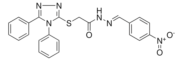 2-[(4,5-DIPHENYL-4H-1,2,4-TRIAZOL-3-YL)SULFANYL]-N'-[(E)-(4-NITROPHENYL)METHYLIDENE]ACETOHYDRAZIDE AldrichCPR