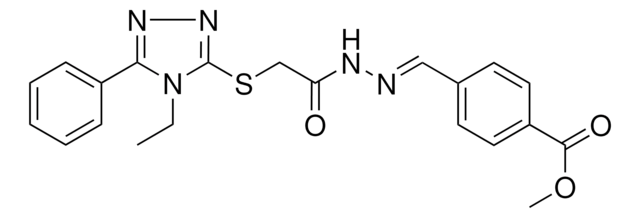 ME 4-(2-(((4-ET-5-PH-4H-1,2,4-TRIAZOL-3-YL)THIO)ACETYL)CARBOHYDRAZONOYL)BENZOATE AldrichCPR