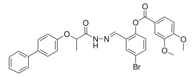 2-(2-(2-((1,1'-BIPHENYL)-4-YLOXY)PROPANOYL)CARBOHYDRAZONOYL)-4-BROMOPHENYL 3,4-DIMETHOXYBENZOATE AldrichCPR