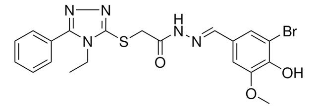 N'-[(E)-(3-BROMO-4-HYDROXY-5-METHOXYPHENYL)METHYLIDENE]-2-[(4-ETHYL-5-PHENYL-4H-1,2,4-TRIAZOL-3-YL)SULFANYL]ACETOHYDRAZIDE AldrichCPR