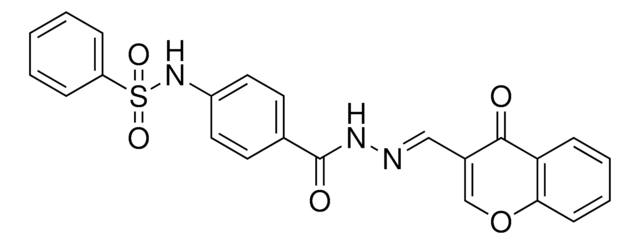 N-[4-({(2E)-2-[(4-OXO-4H-CHROMEN-3-YL)METHYLENE]HYDRAZINO}CARBONYL)PHENYL]BENZENESULFONAMIDE AldrichCPR