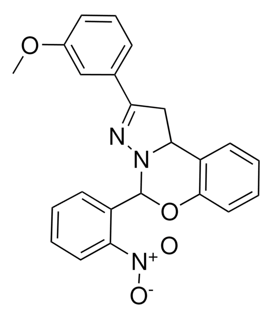 2-(3-METHOXYPHENYL)-5-(2-NITROPHENYL)-1,10B-DIHYDROPYRAZOLO[1,5-C][1,3]BENZOXAZINE AldrichCPR