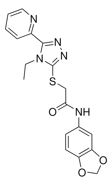 N-(1,3-BENZODIOXOL-5-YL)-2-{[4-ETHYL-5-(2-PYRIDINYL)-4H-1,2,4-TRIAZOL-3-YL]SULFANYL}ACETAMIDE AldrichCPR