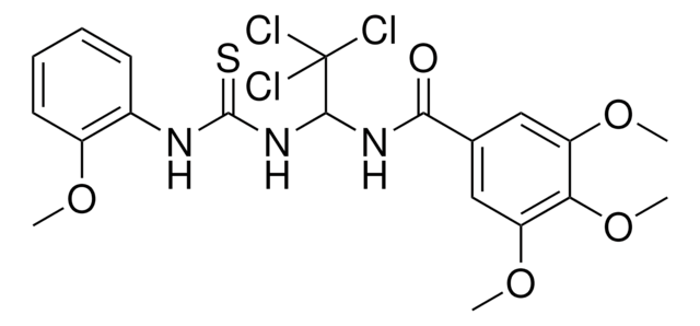 3,4,5-TRIMETHOXY-N-(2,2,2-TRICHLORO-1-{[(2-METHOXYANILINO)CARBOTHIOYL]AMINO}ETHYL)BENZAMIDE AldrichCPR