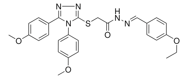 2-{[4,5-BIS(4-METHOXYPHENYL)-4H-1,2,4-TRIAZOL-3-YL]SULFANYL}-N'-[(E)-(4-ETHOXYPHENYL)METHYLIDENE]ACETOHYDRAZIDE AldrichCPR