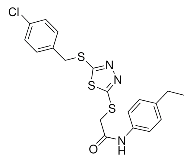 2-({5-[(4-CHLOROBENZYL)SULFANYL]-1,3,4-THIADIAZOL-2-YL}SULFANYL)-N-(4-ETHYLPHENYL)ACETAMIDE AldrichCPR