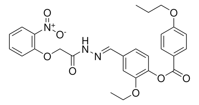 2-ETHOXY-4-(2-((2-NITROPHENOXY)ACETYL)CARBOHYDRAZONOYL)PHENYL 4-PROPOXYBENZOATE AldrichCPR