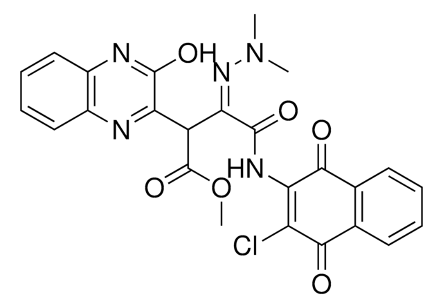 METHYL (3Z)-4-[(3-CHLORO-1,4-DIOXO-1,4-DIHYDRO-2-NAPHTHALENYL)AMINO]-3-(DIMETHYLHYDRAZONO)-2-(3-HYDROXY-2-QUINOXALINYL)-4-OXOBUTANOATE AldrichCPR