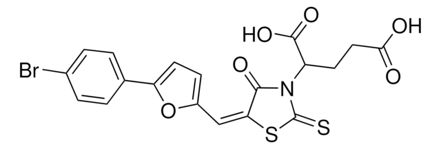 2-((5E)-5-{[5-(4-BROMOPHENYL)-2-FURYL]METHYLENE}-4-OXO-2-THIOXO-1,3-THIAZOLIDIN-3-YL)PENTANEDIOIC ACID AldrichCPR