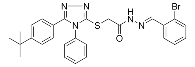 N'-[(E)-(2-BROMOPHENYL)METHYLIDENE]-2-{[5-(4-TERT-BUTYLPHENYL)-4-PHENYL-4H-1,2,4-TRIAZOL-3-YL]SULFANYL}ACETOHYDRAZIDE AldrichCPR